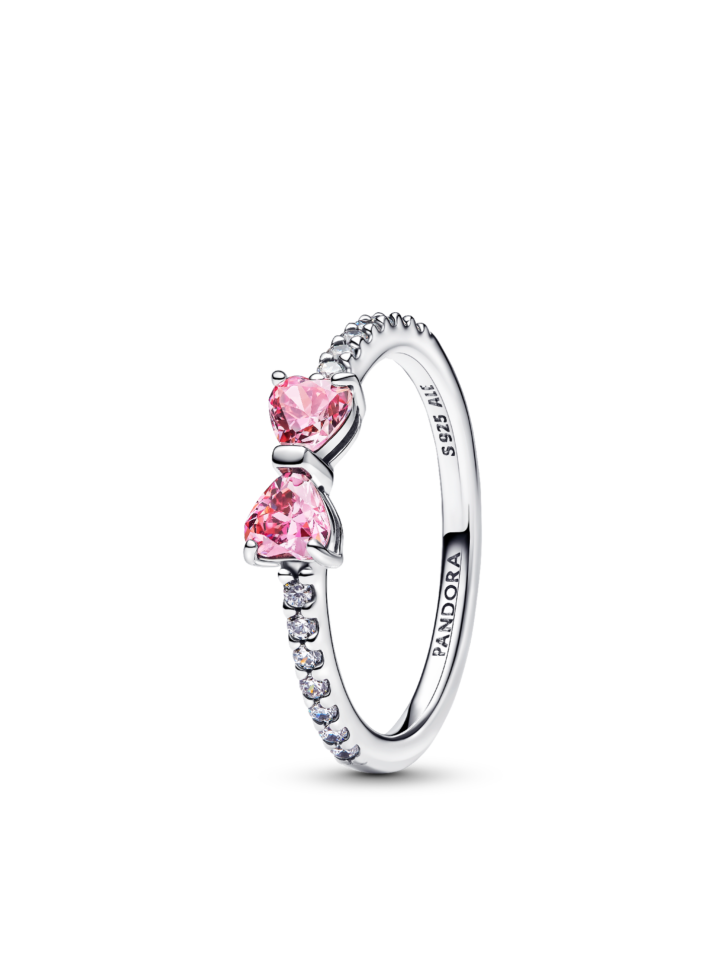 Женское кольцо Pandora Sparkling Pink Bow, Sterling silver, цвет: Серебро — фото 1