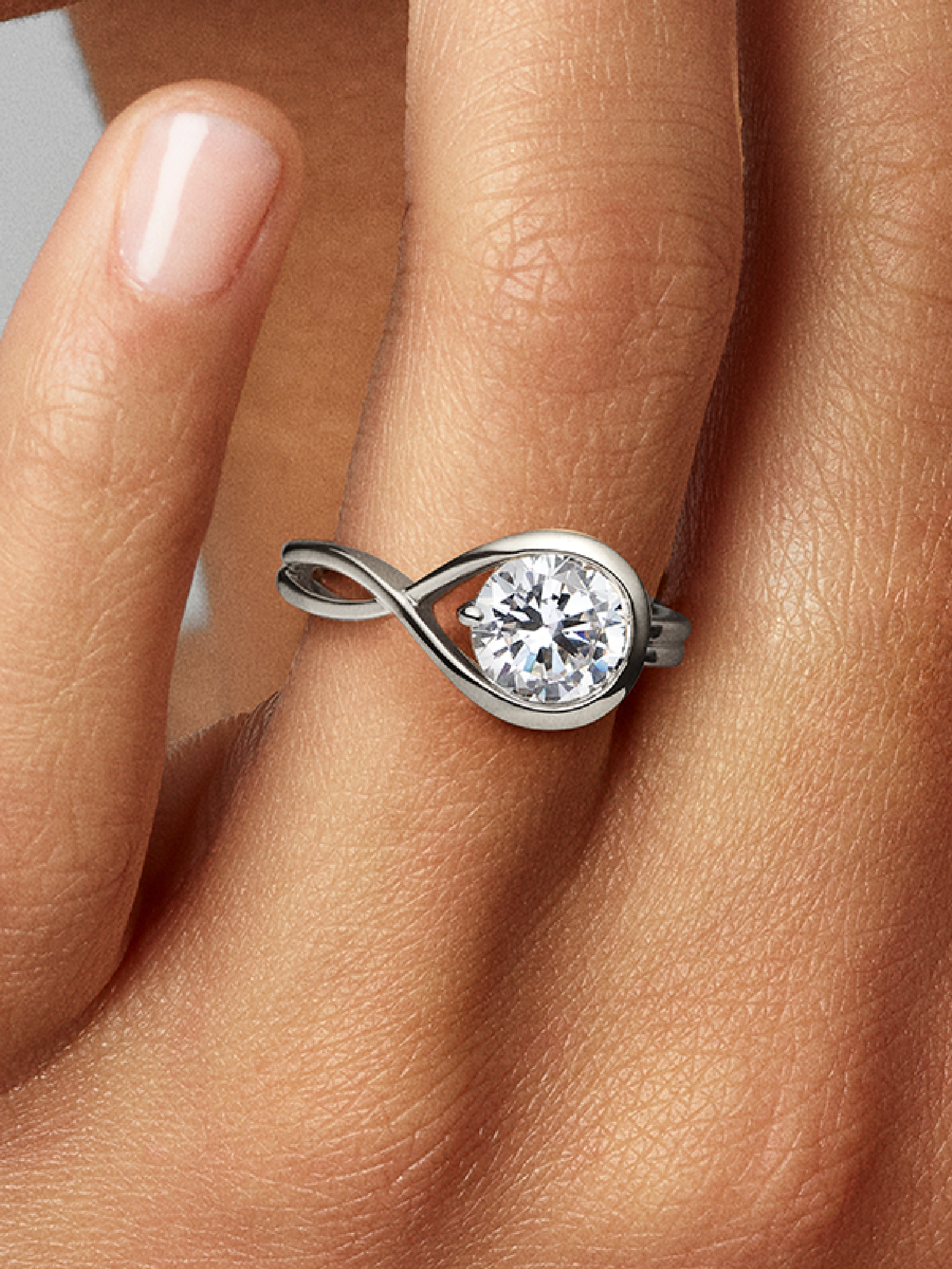 Женские кольца Pandora Infinite 14k White Gold Lab-grown Diamond #152446C01, цвет: Белое золото — фото 3