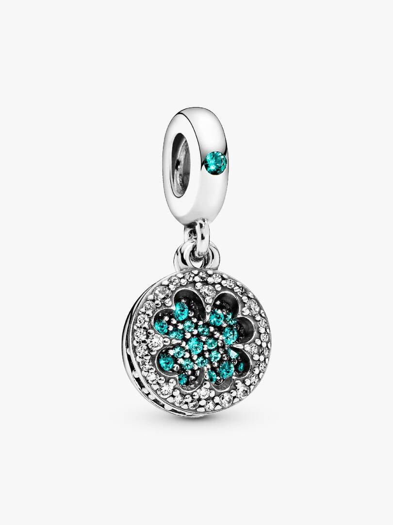 Lucky Four Leaf Clover Dangle Charm