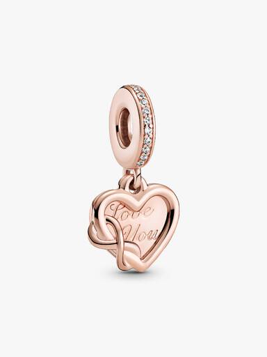 FINAL SALE - Love You Infinity Heart Dangle Charm