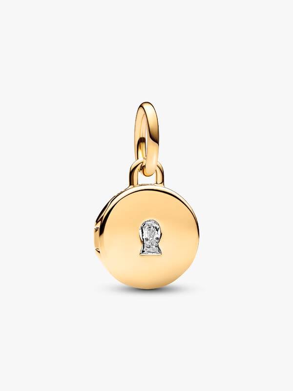 Locket Dangle Chain Openable & Engravable Love Locket Dangle Charm | Pendant | Gold plated ...