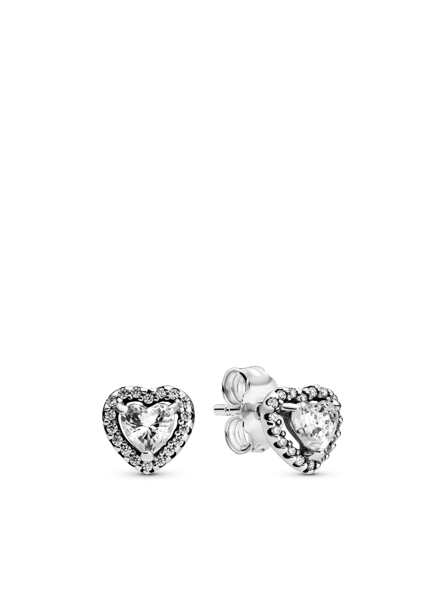 Женские серьги Pandora Elevated Heart, Sterling silver #298427C01, цвет: Серебро — фото 1