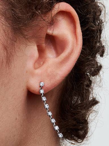 FINAL SALE - Sparkling Eight Stones Drop Earrings