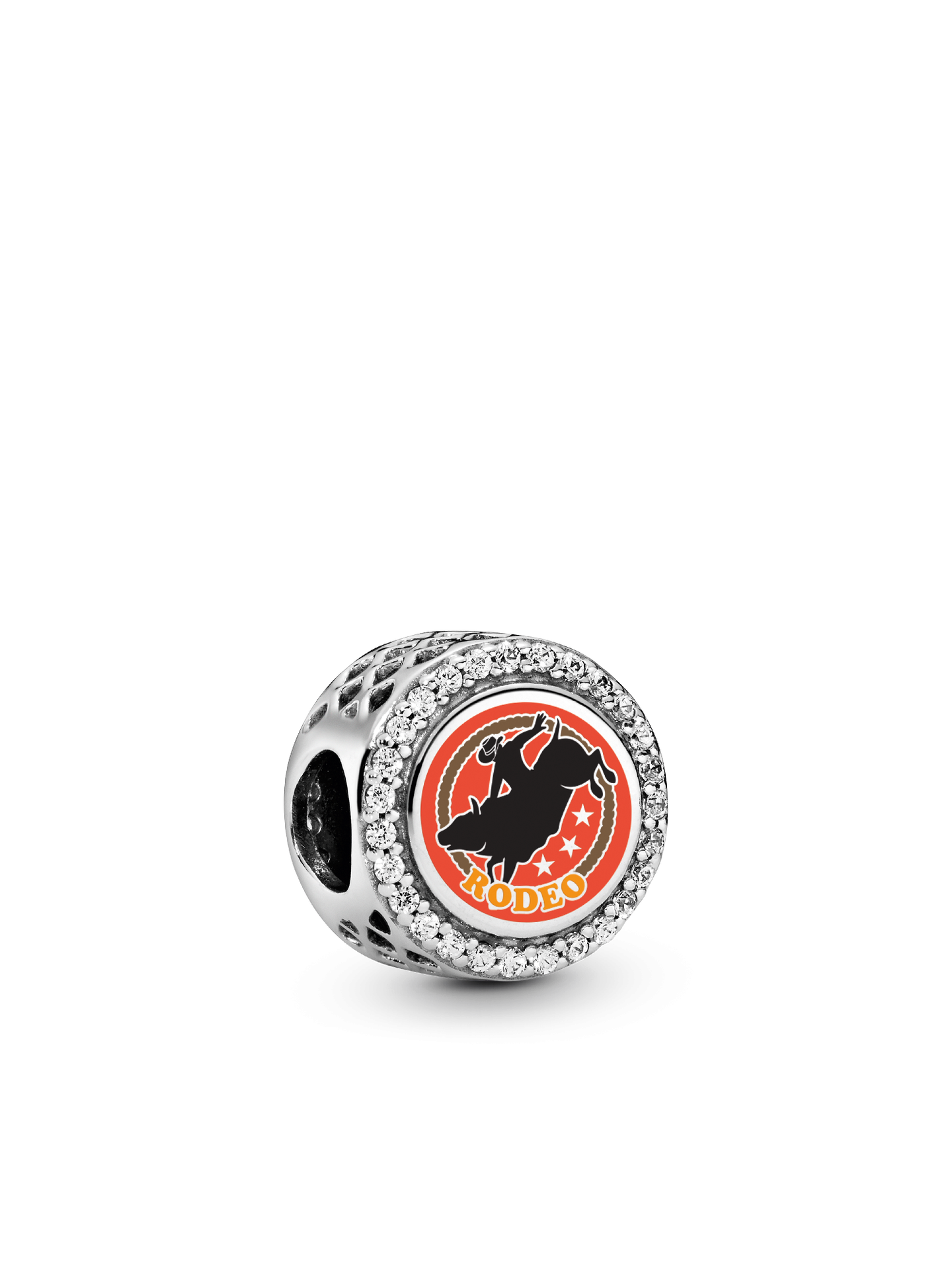 Женский шарм Pandora Rodeo Bucking Bull Charm, цвет: Серебро