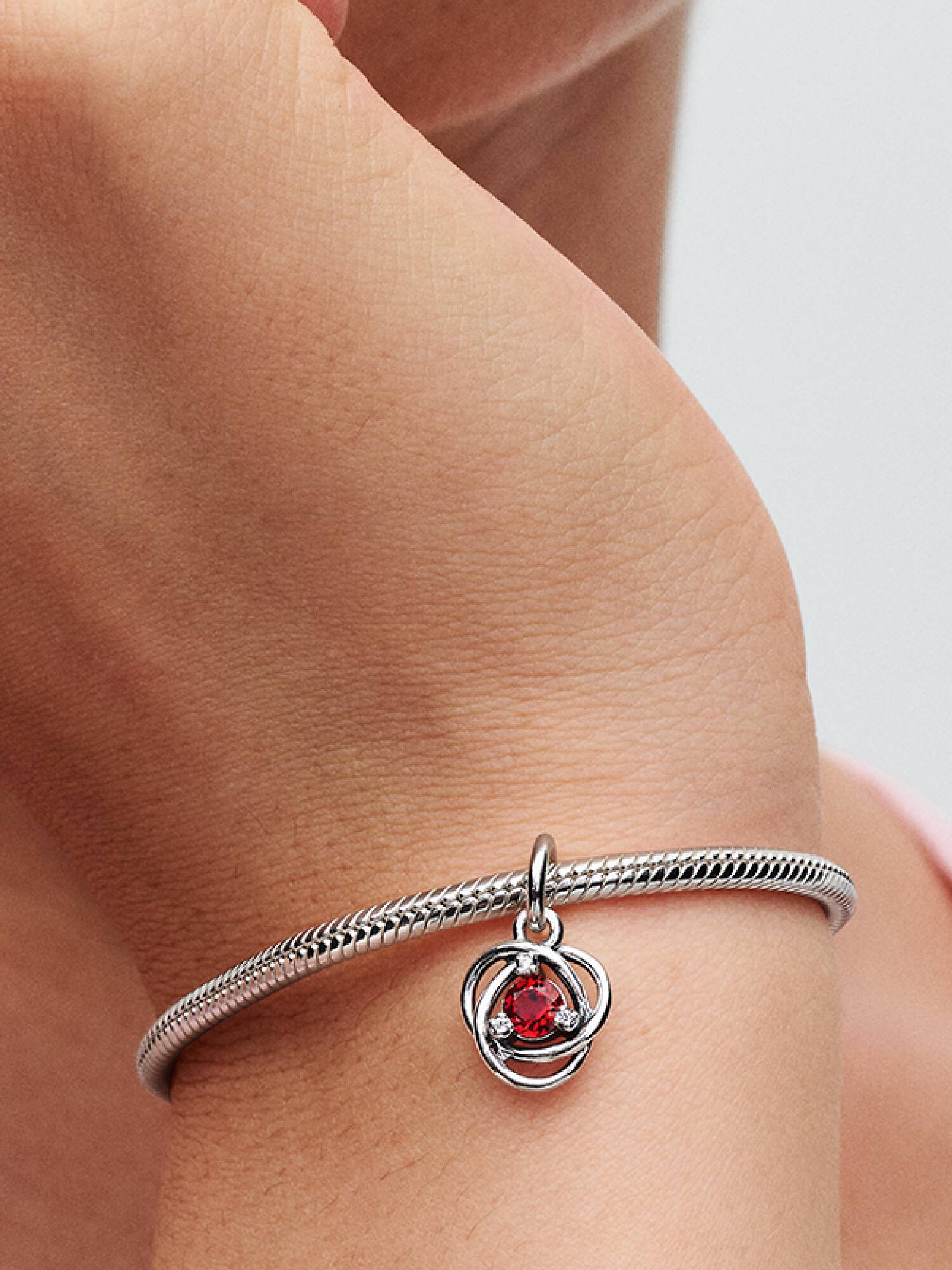 FINAL SALE - True Red Eternity Circle Dangle Charm