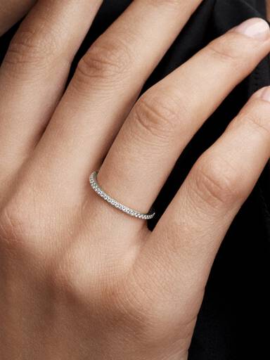 Pandora Era Lab-Grown Diamond Half Eternity Pavé Band Ring