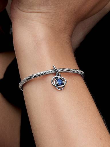 FINAL SALE - Blue Eternity Circle Dangle Charm