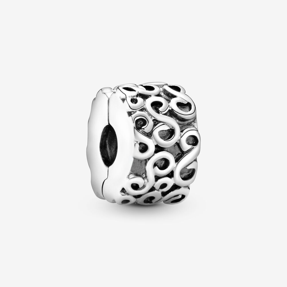 Swirl Clip Charm | Sterling silver | Pandora US
