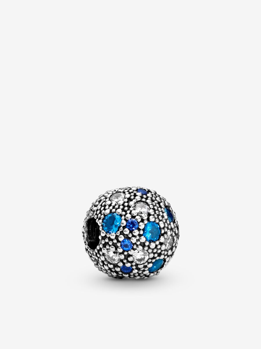 Blue Beaded Texture Clip Charm