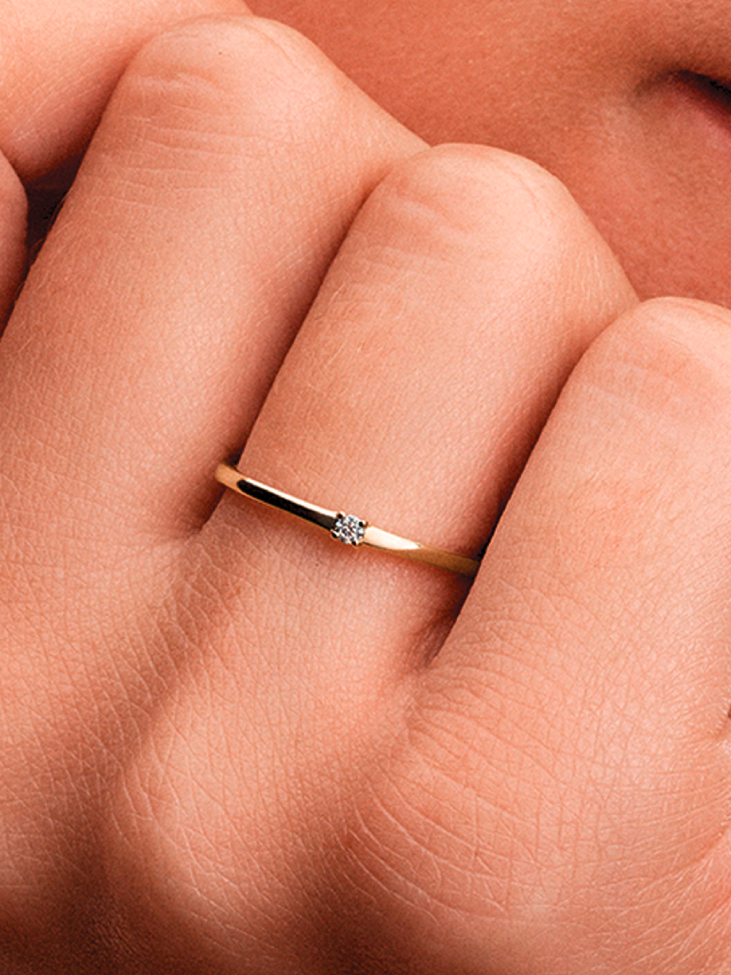 Женское кольцо Pandora Era 14k Gold Lab-grown Diamond Single Stone, цвет: Золотой — фото 3