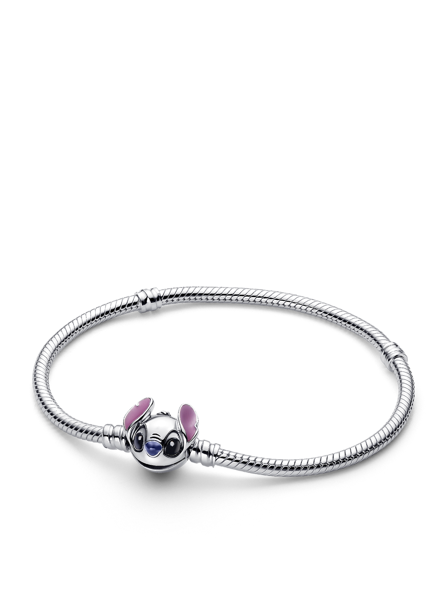 Женский браслет Pandora Disney Stitch Snake Chain, цвет: Серебро — фото 1