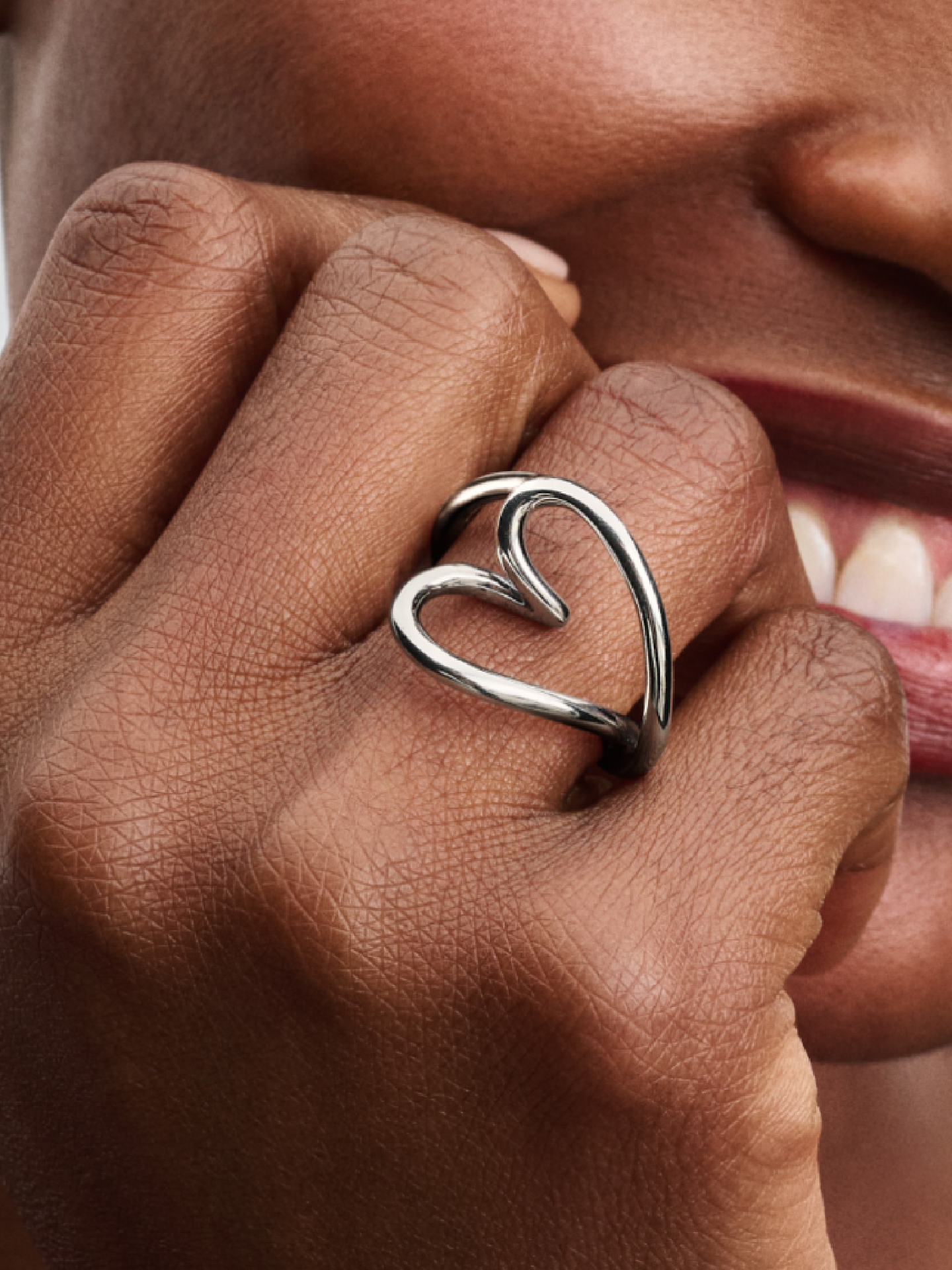 Женское кольцо Pandora Organically Shaped Heart, Sterling silver, цвет: Серебро — фото 3