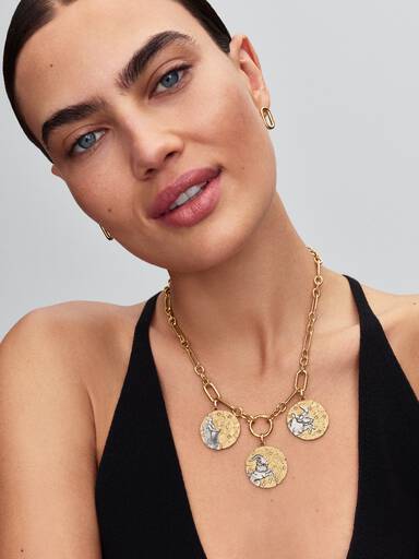 Virgo Zodiac Oversized Medallion Charm