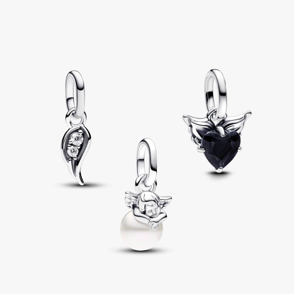 Angel Wings Charm Trio