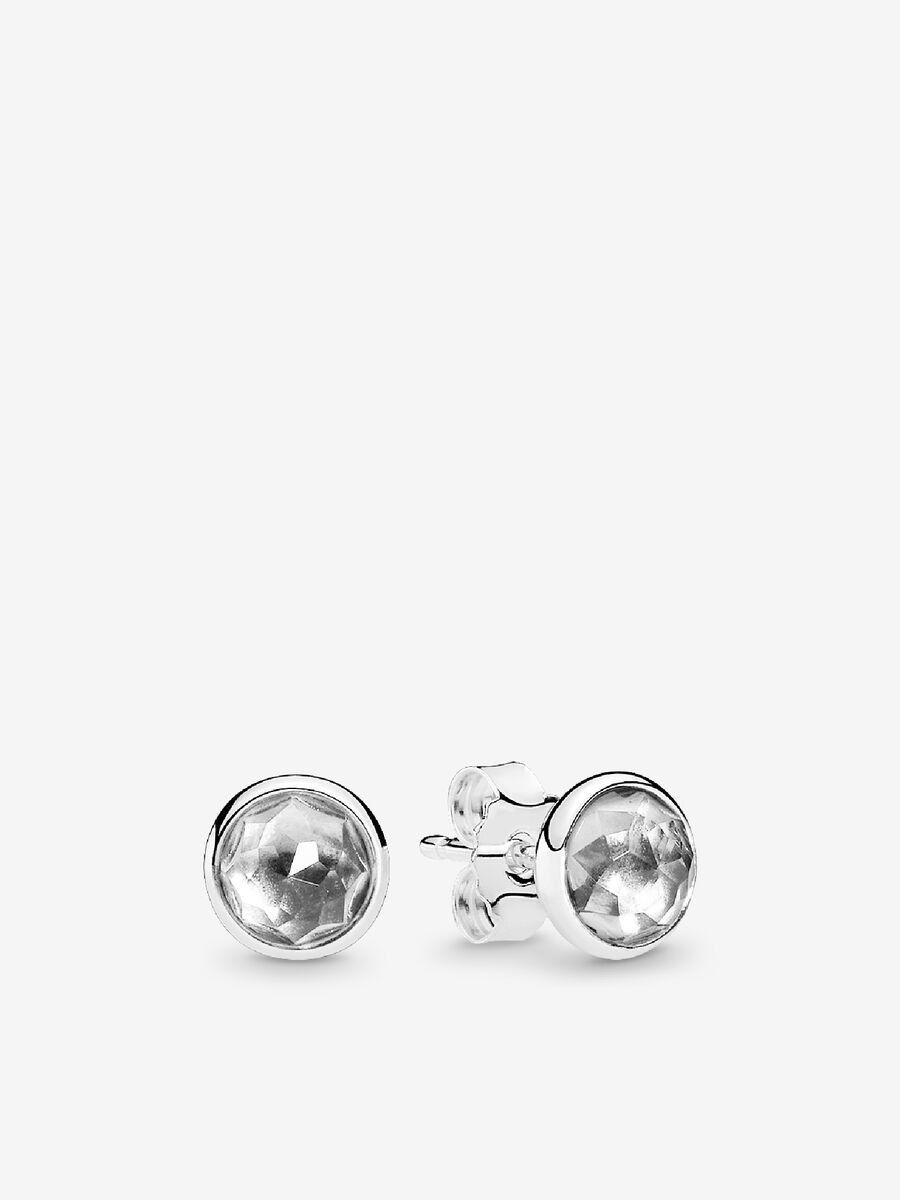 April Droplets Stud Earrings, Rock Crystal