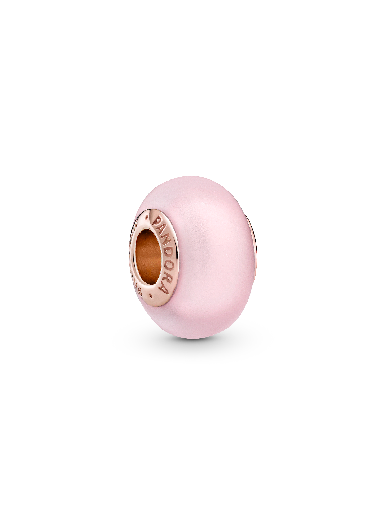 Matte Pink Murano Glass Charm