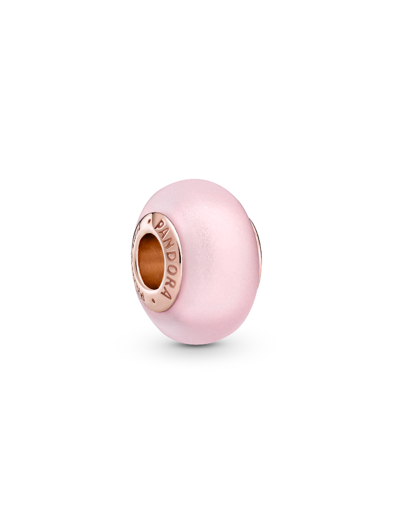 Matte Pink Murano Glass Charm