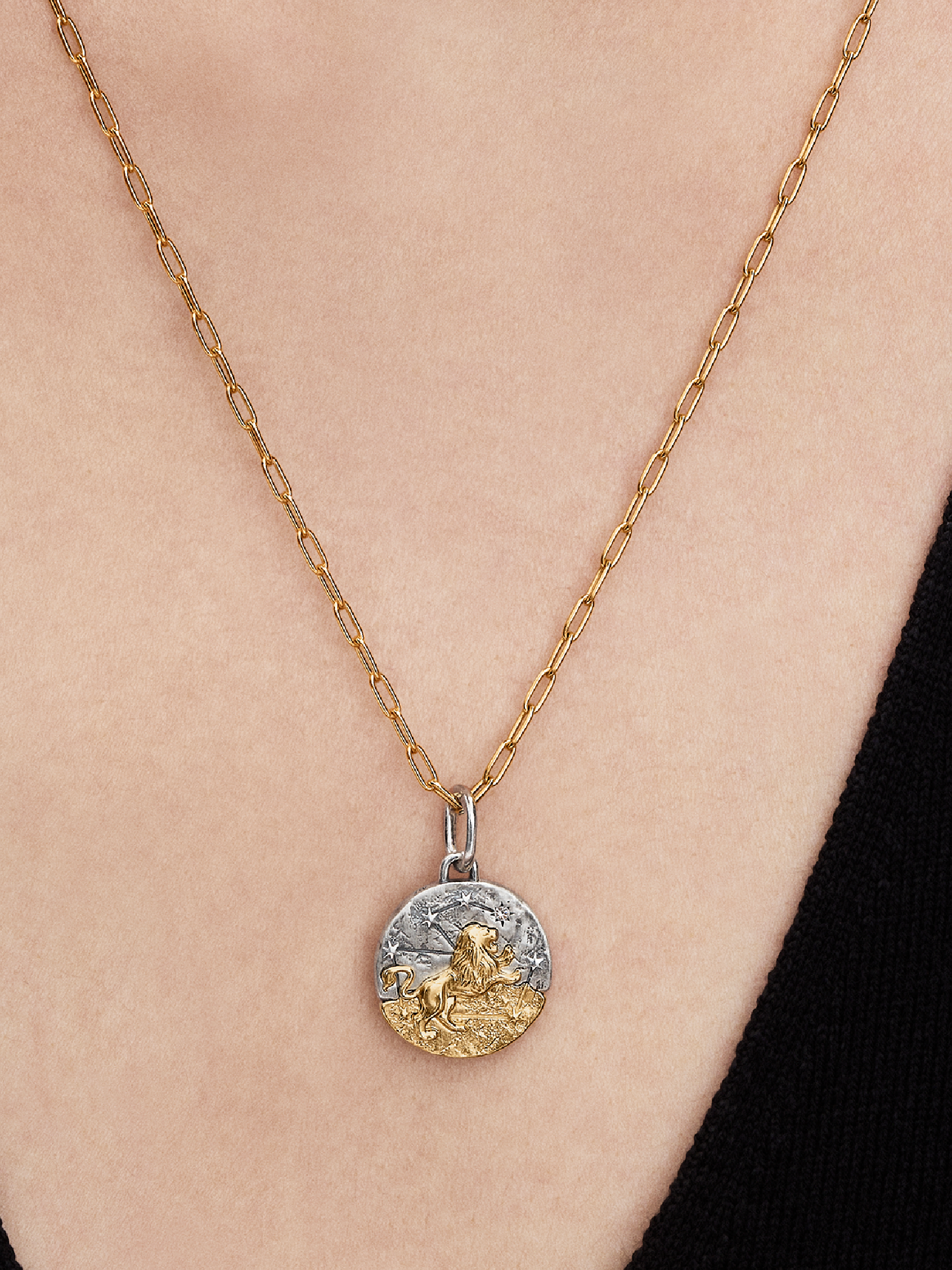 Leo Zodiac Medallion Charm