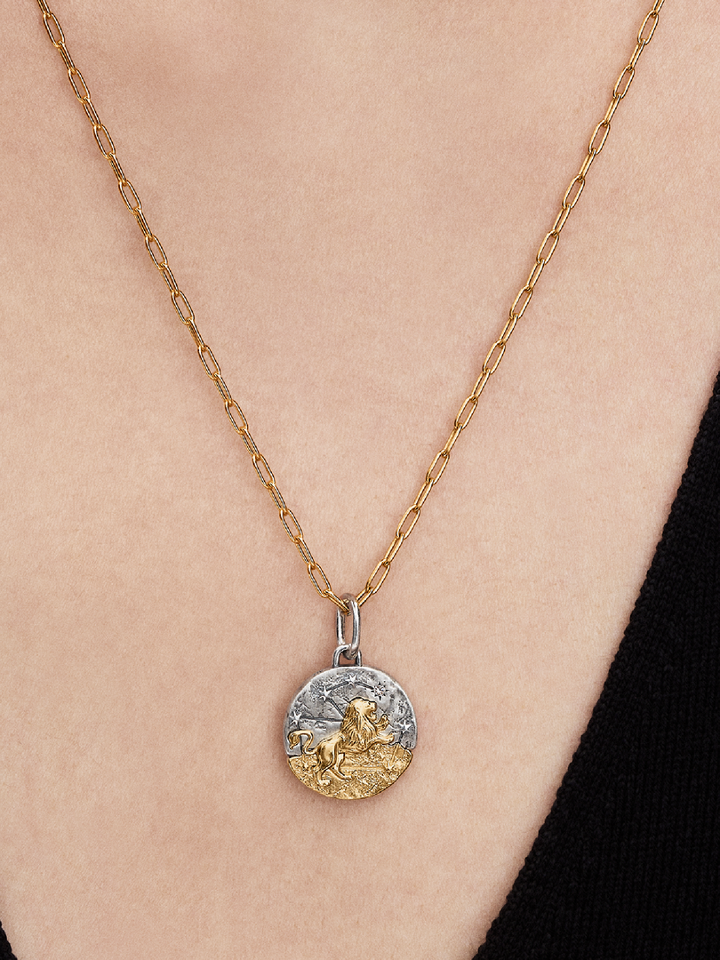 Leo Zodiac Medallion Charm