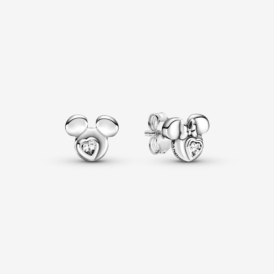 Adolescent lid Daarom Disney Mickey Mouse & Minnie Mouse Silhouette Stud Earrings | Sterling  silver | Pandora US