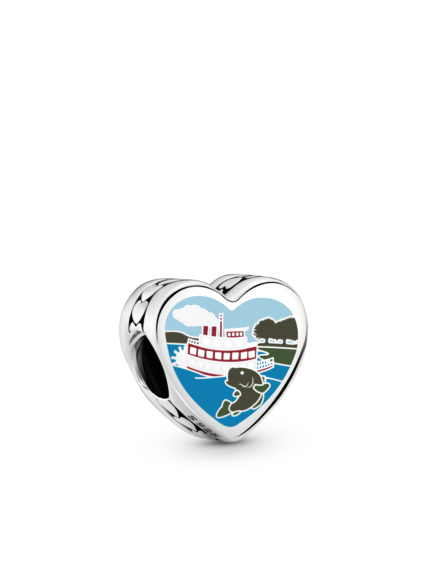 Женский шарм Pandora Mississippi Heart Charm, цвет: Серебро — фото 1