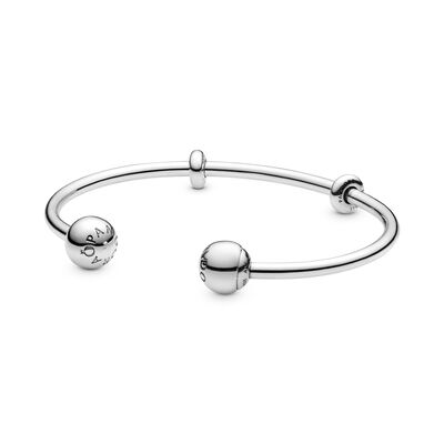 Pandora Moments Studded Chain Bracelet, Sterling silver