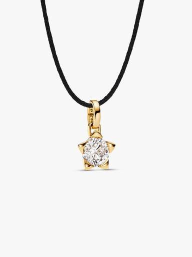 FINAL SALE - Pandora Talisman 14k Gold Lab-grown Diamond Star Pendant