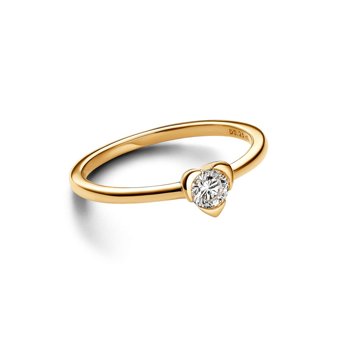 Pandora Talisman Lab-grown Diamond Heart Ring 0.25 carat tw 14k Gold