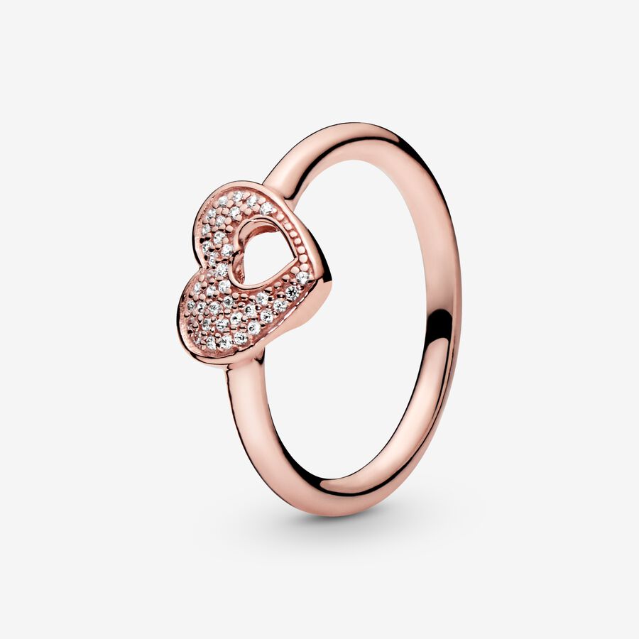 FINAL SALE - Pavé Puzzle Heart Ring image number 0