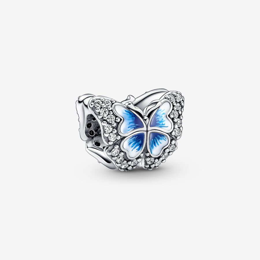 Pandora 100% 925 Sterling Silver Charm Jewelry Butterfly Flower