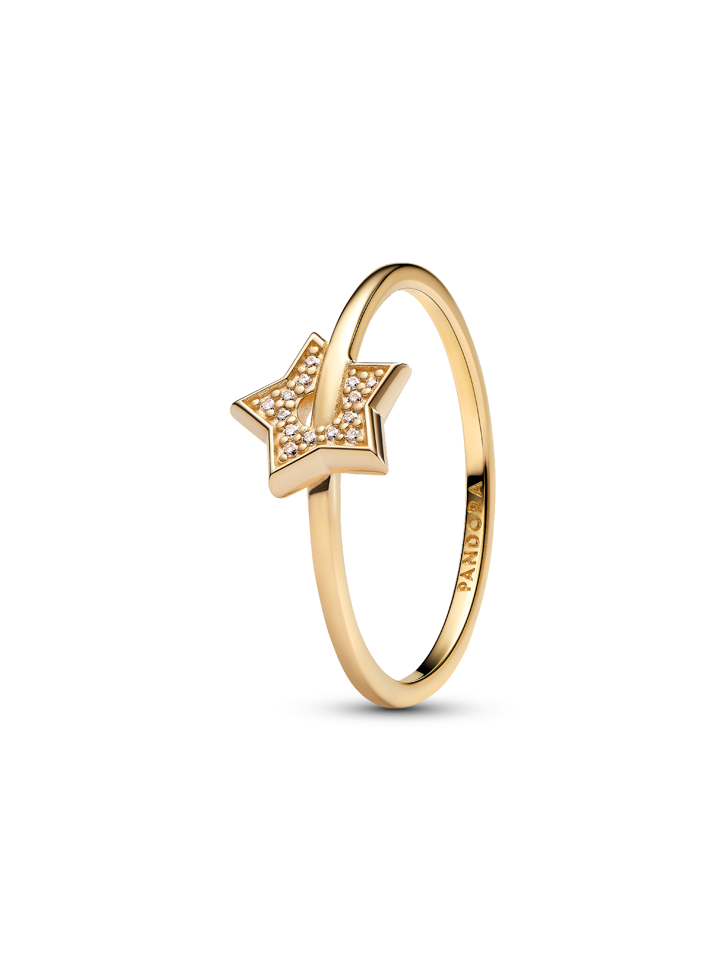 Pandora Talisman 14k Gold Lab-grown Diamond Pavé Star Ring