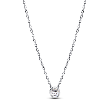 Pandora Era Lab-grown Diamond Bezel Pendant Necklace 0.15 carat tw Sterling Silver