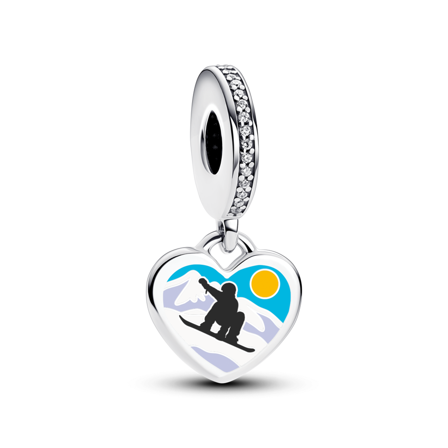 Женский шарм Pandora Snowboarder Charm, цвет: Серебро — фото 1