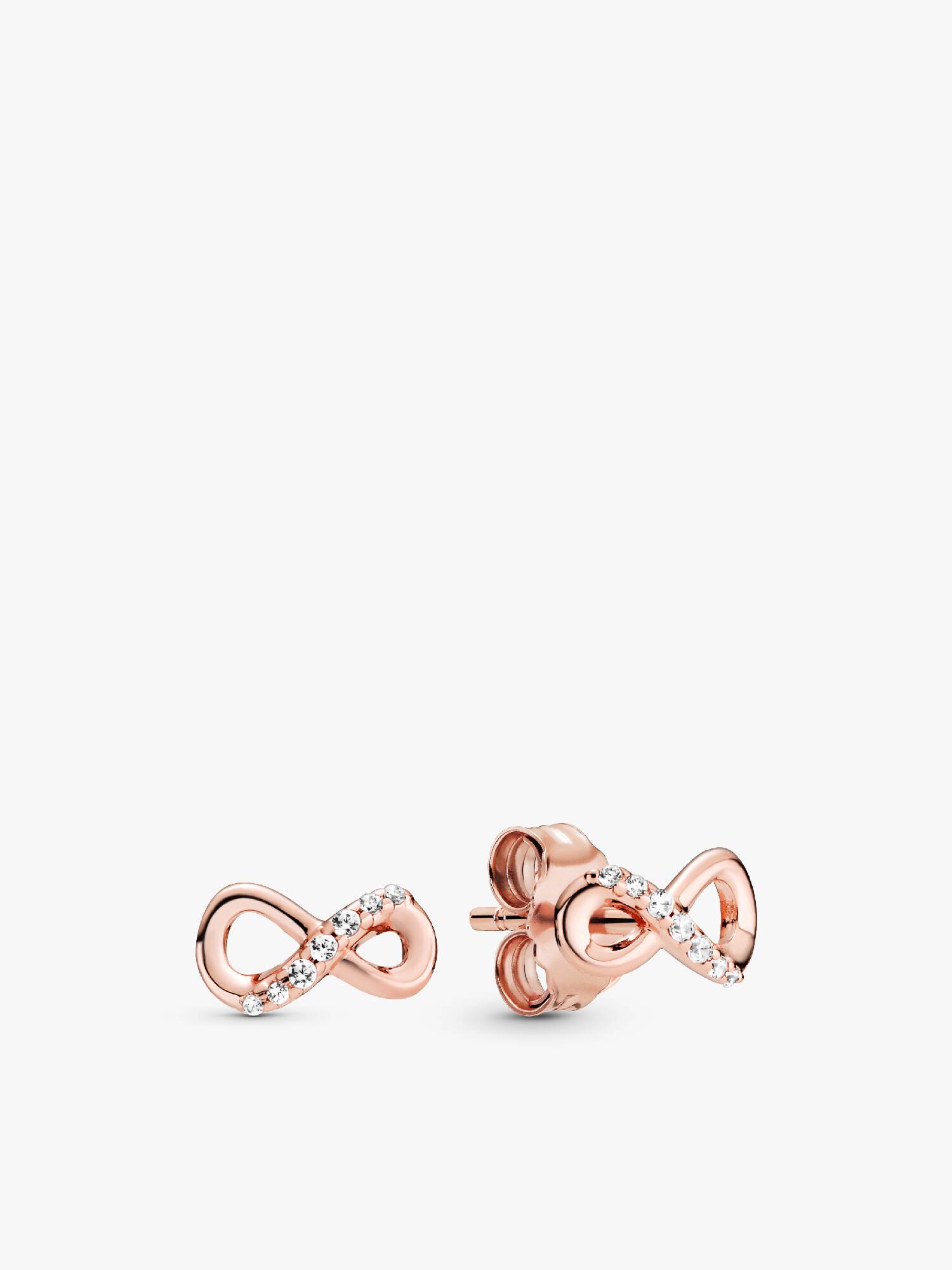 FINAL SALE - Sparkling Infinity Stud Earrings