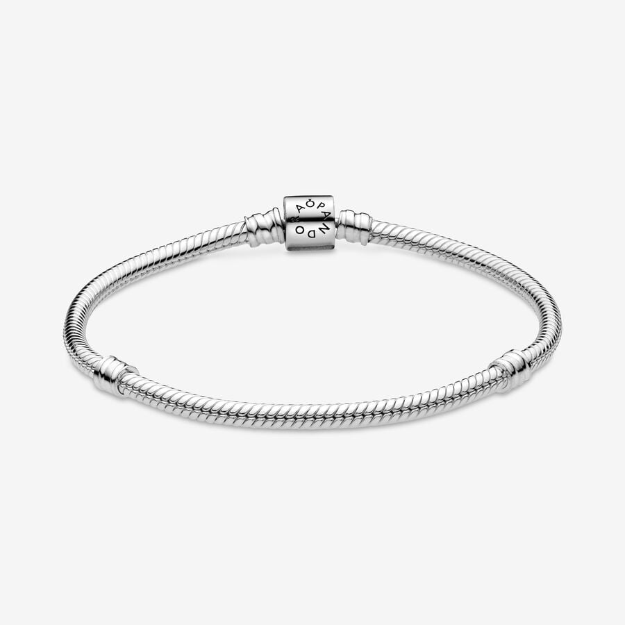 Pandora Moments Barrel Clasp Snake Chain Bracelet | Sterling silver ...