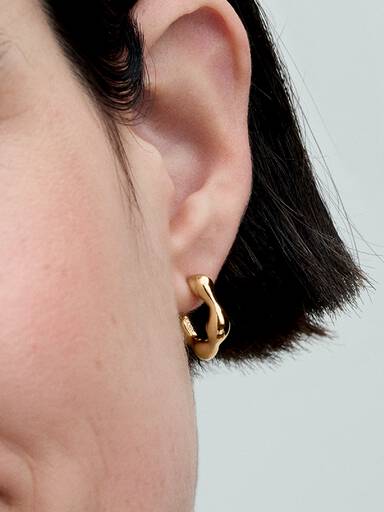 FINAL SALE - Organically Shaped Open Hoop Earrings