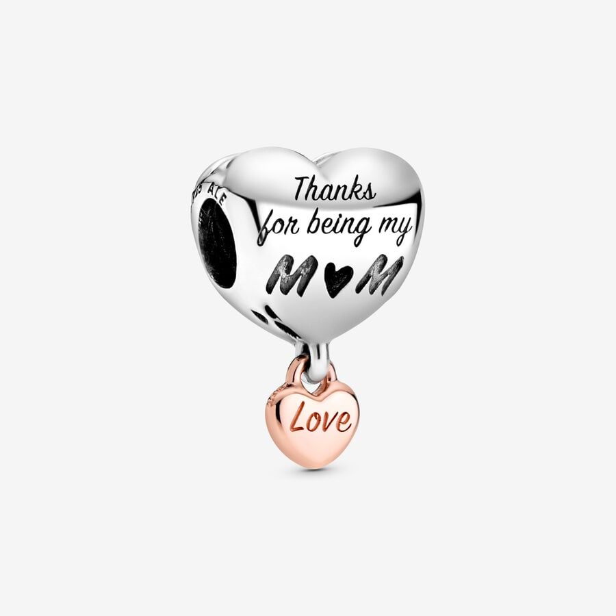 Love You Mom Heart Charm image number 0