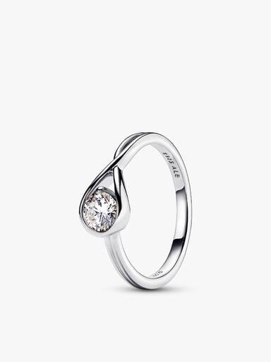 Pandora Infinite Lab-grown Diamond Ring and Earrings Set 1 ct tw Sterling Silver