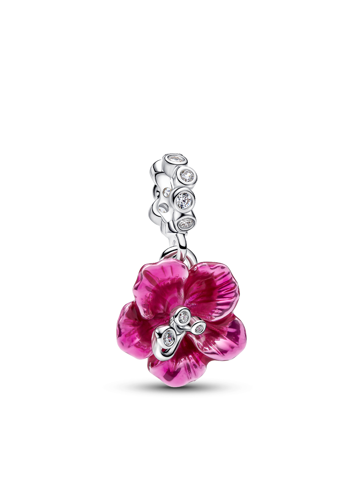 Женский шарм Pandora Hibiscus Dangle Charm, цвет: Серебро