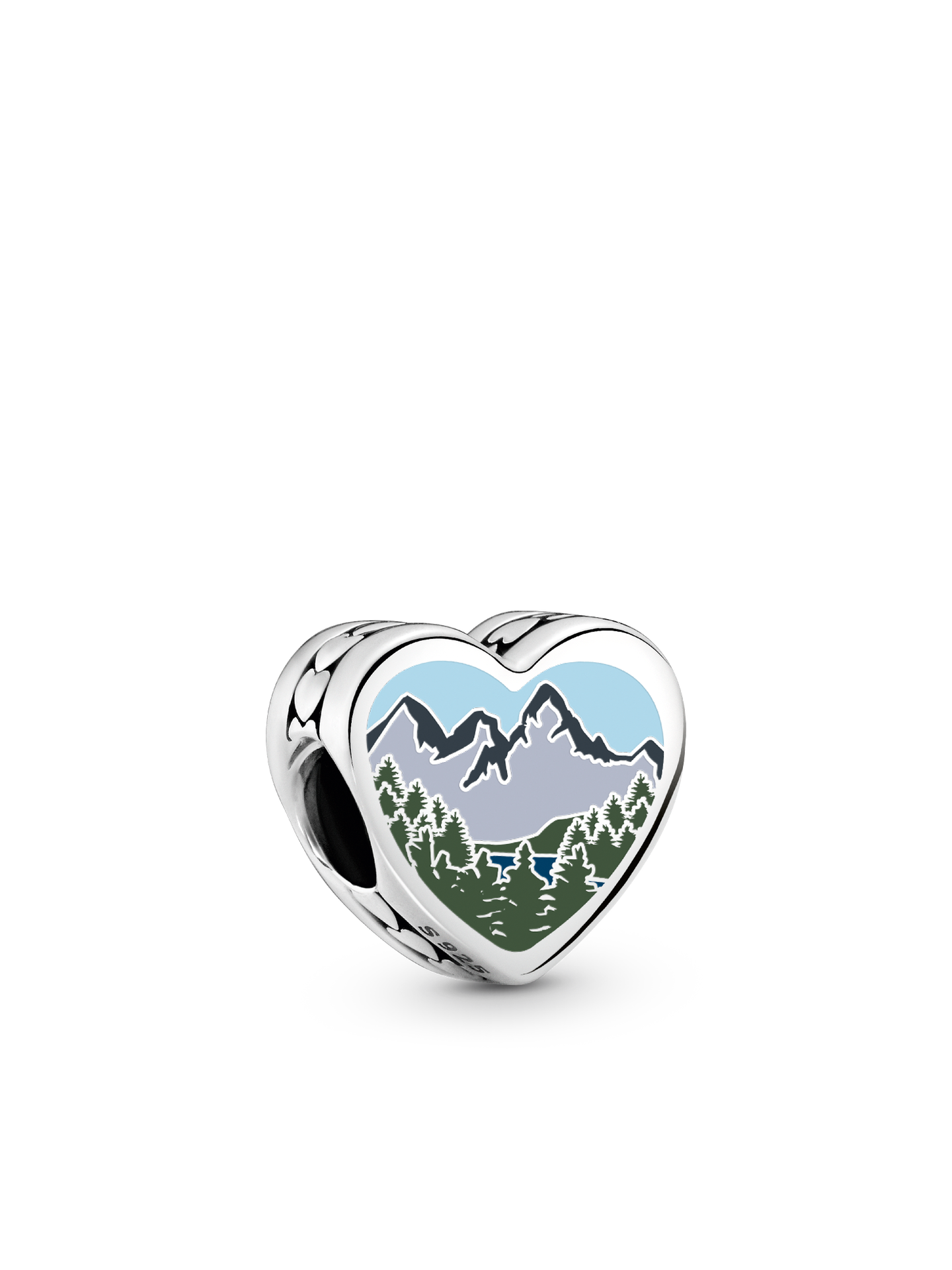 Женский шарм Pandora Oregon Heart Charm, цвет: Серебро — фото 1