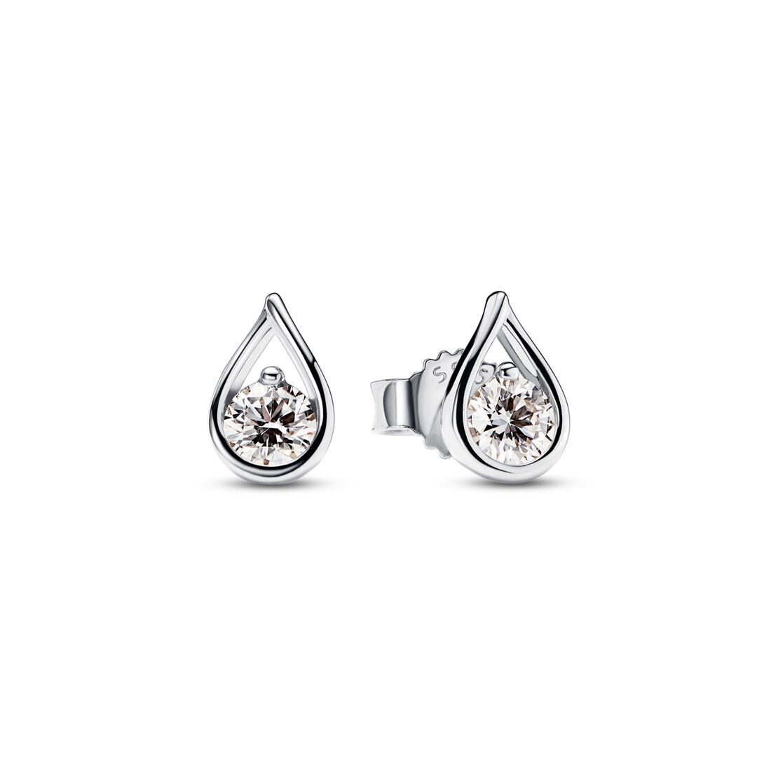 Pandora Infinite Lab-grown Diamond Stud Earrings carat tw Sterling Silver