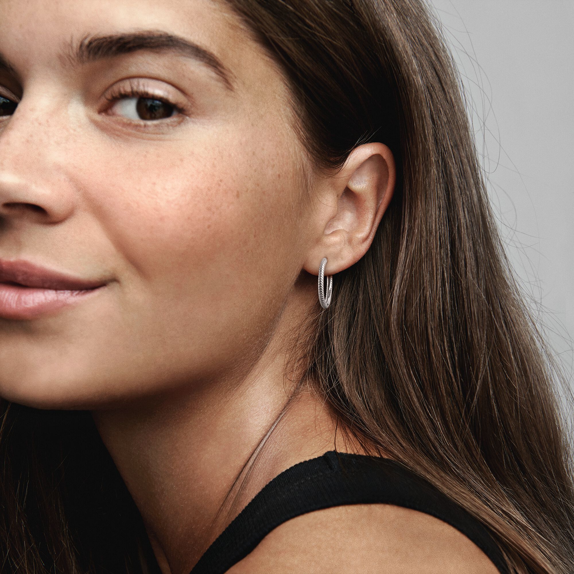 Pandora Moments Charm Hoop Earrings 