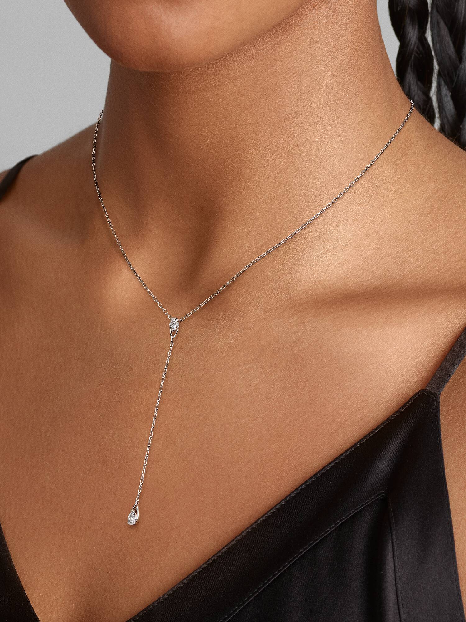 FINAL SALE - Pandora Infinite Sterling Silver Lab-grown Diamond Drop Necklace