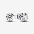 Pandora Era Lab-grown Diamond Bezel Stud Earrings 0.50 carat tw Sterling Silver