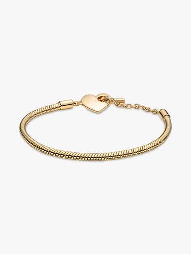 Pandora Moments Heart T-Bar Snake Chain Bracelet