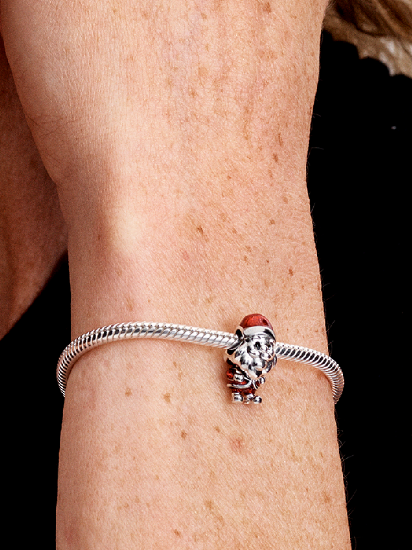 Женский шарм Pandora Playful Santa Charm, цвет: Серебро — фото 3