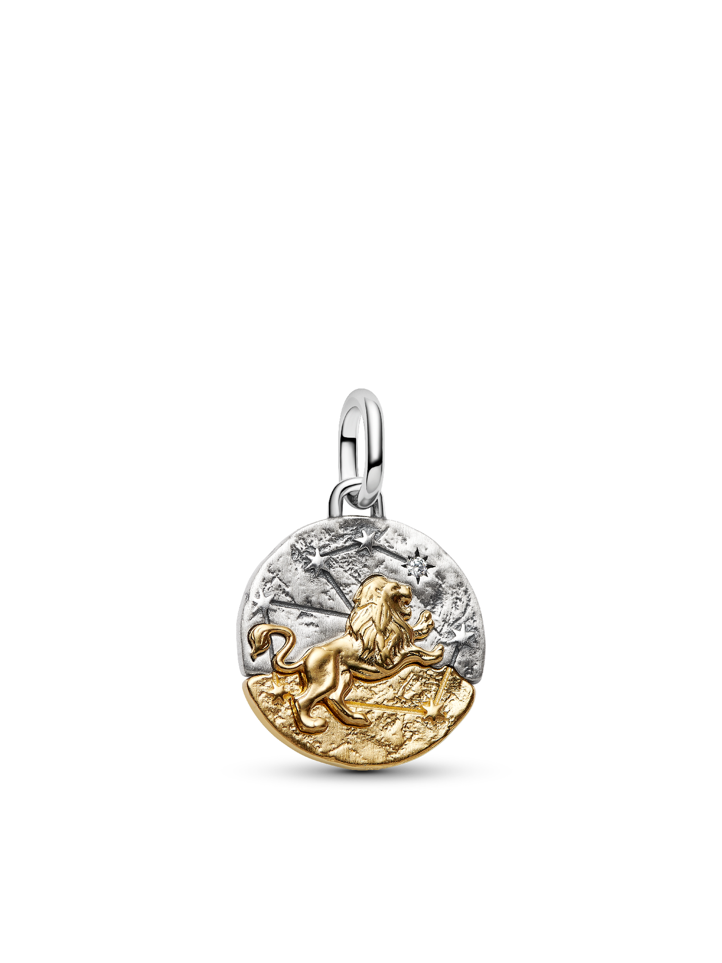 Женский шарм Pandora Leo Zodiac Medallion Charm, цвет: Двухцветный — фото 1