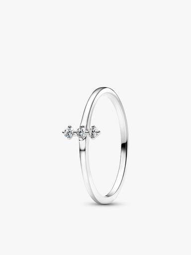 Pandora Era Lab-Grown Diamond White Gold Open and Trio Ring Set