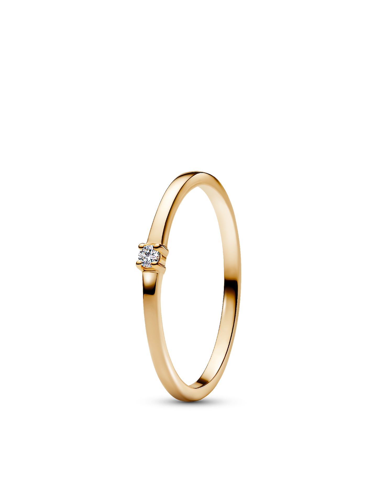 Женское кольцо Pandora Era 14k Gold Lab-grown Diamond Single Stone, цвет: Золотой — фото 1
