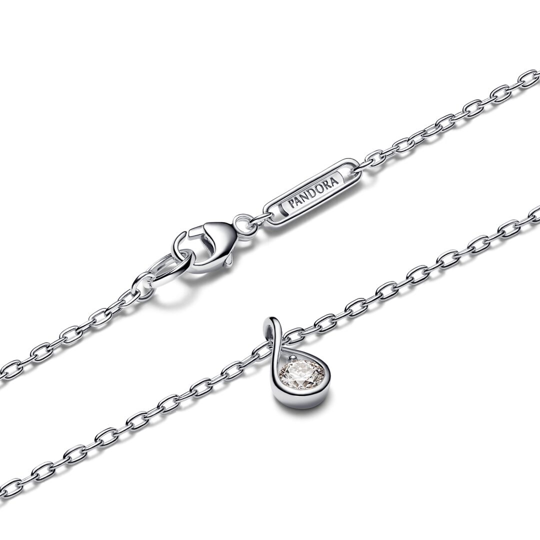 Pandora Infinite Lab-grown Diamond Pendant & Necklace carat tw Sterling Silver